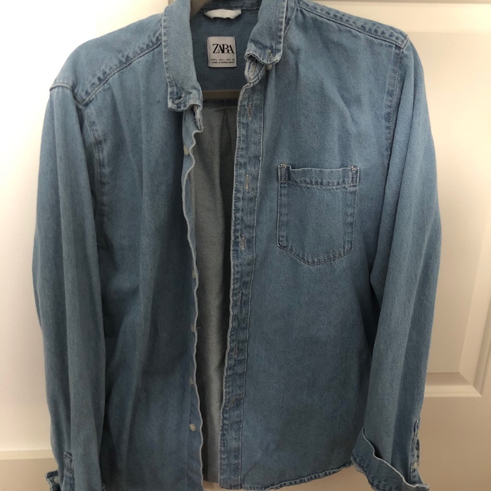 Jean button down from Zara